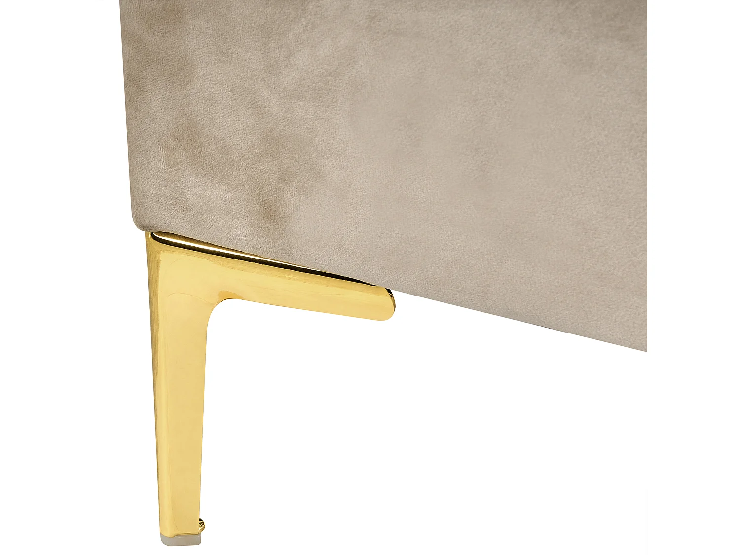 Lit avec sommier Velours SAUVIAN 140 x 200 cm Taupe