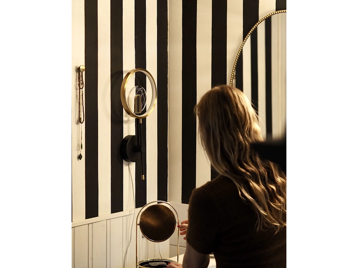 LED Wall Lamp SAMBRE Gold Black Metal