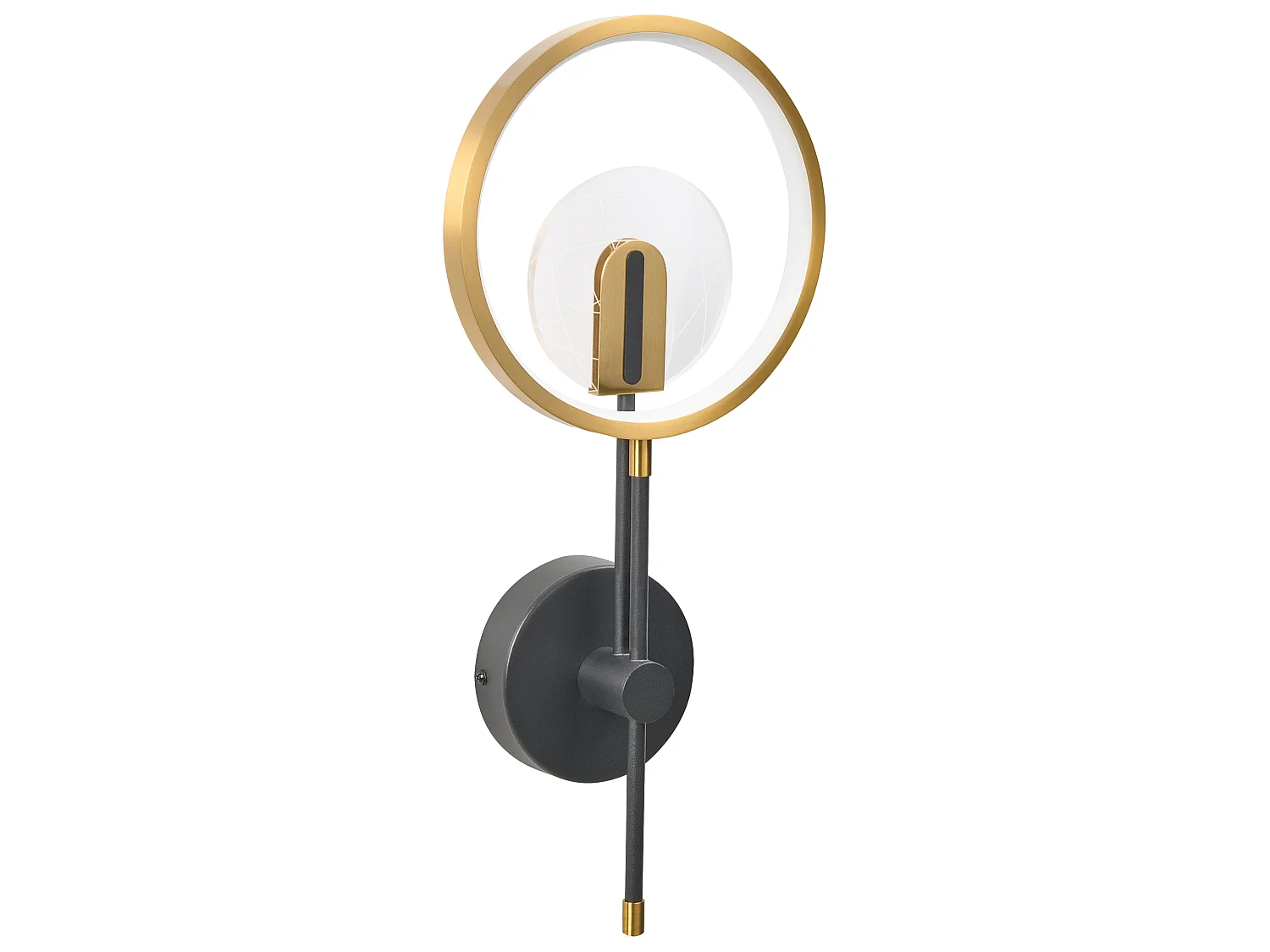 LED Wall Lamp SAMBRE Gold Black Metal