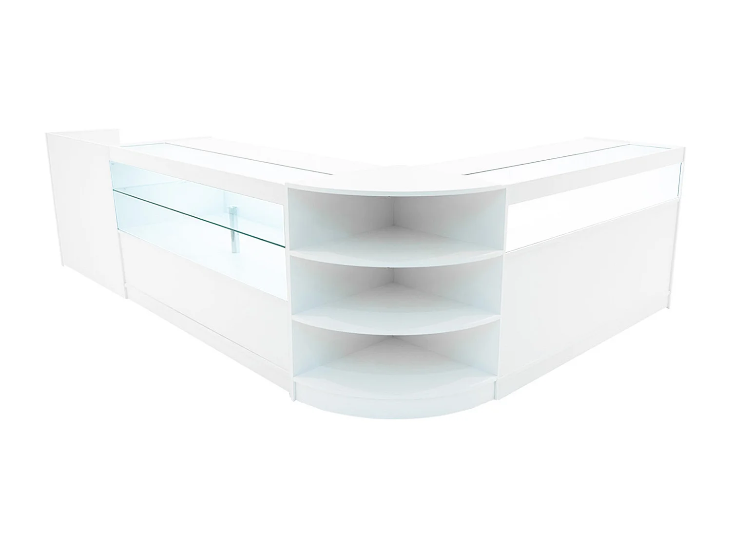 Comptoirs de Vente à LED Ensemble Europa - Blanc LM60, B1500, C1500, TB60