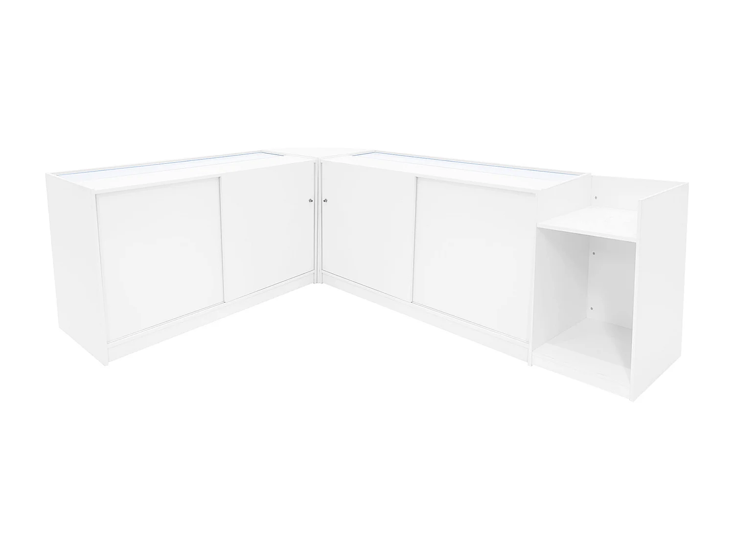 Comptoirs de Vente à LED Ensemble Europa - Blanc LM60, B1500, C1500, TB60