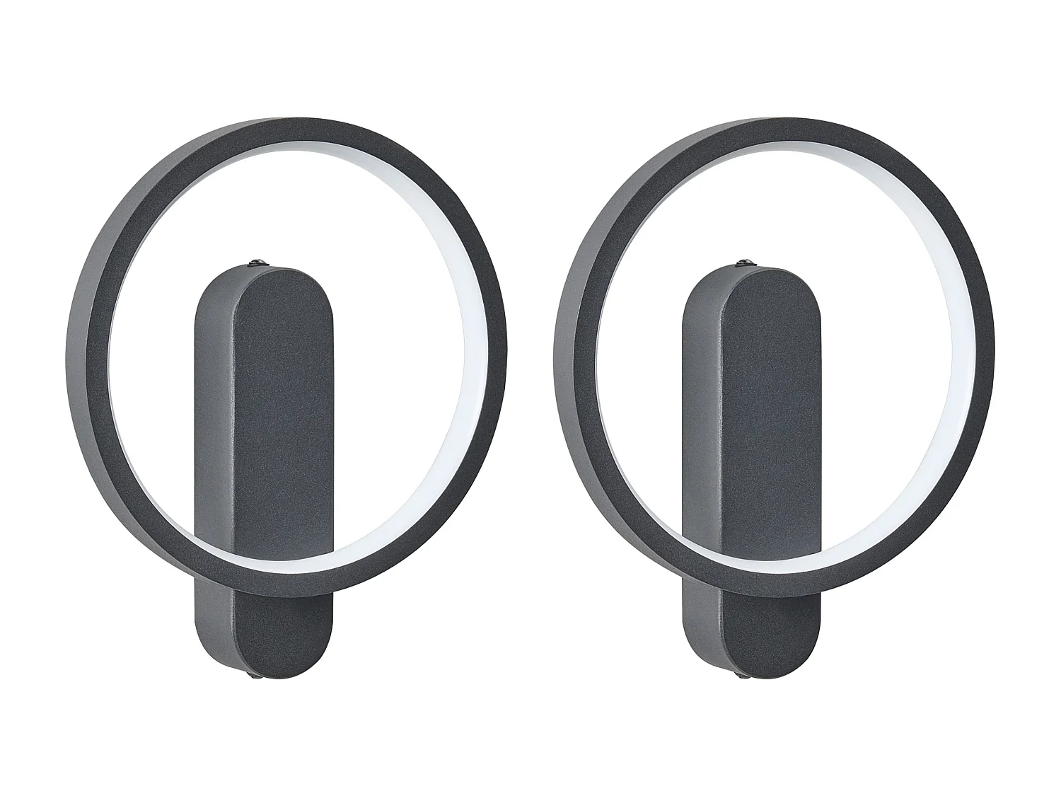 Lot de 2 lampes murales BLIES LED Métal Noir