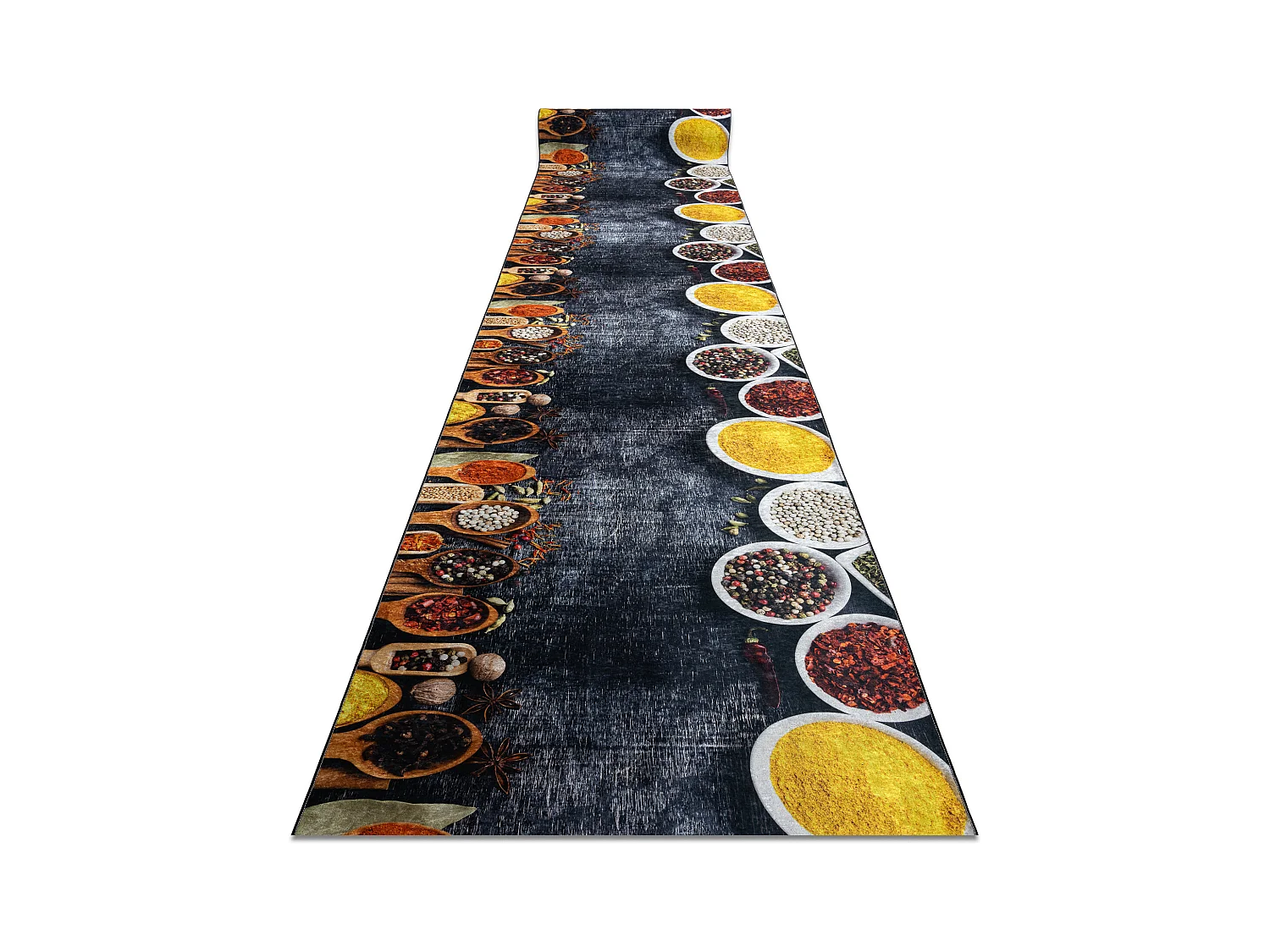 TAPIS DE COULOIR antidérapant LOTUS KITCHEN 40580 Vaisselle, pour la  100x500 cm