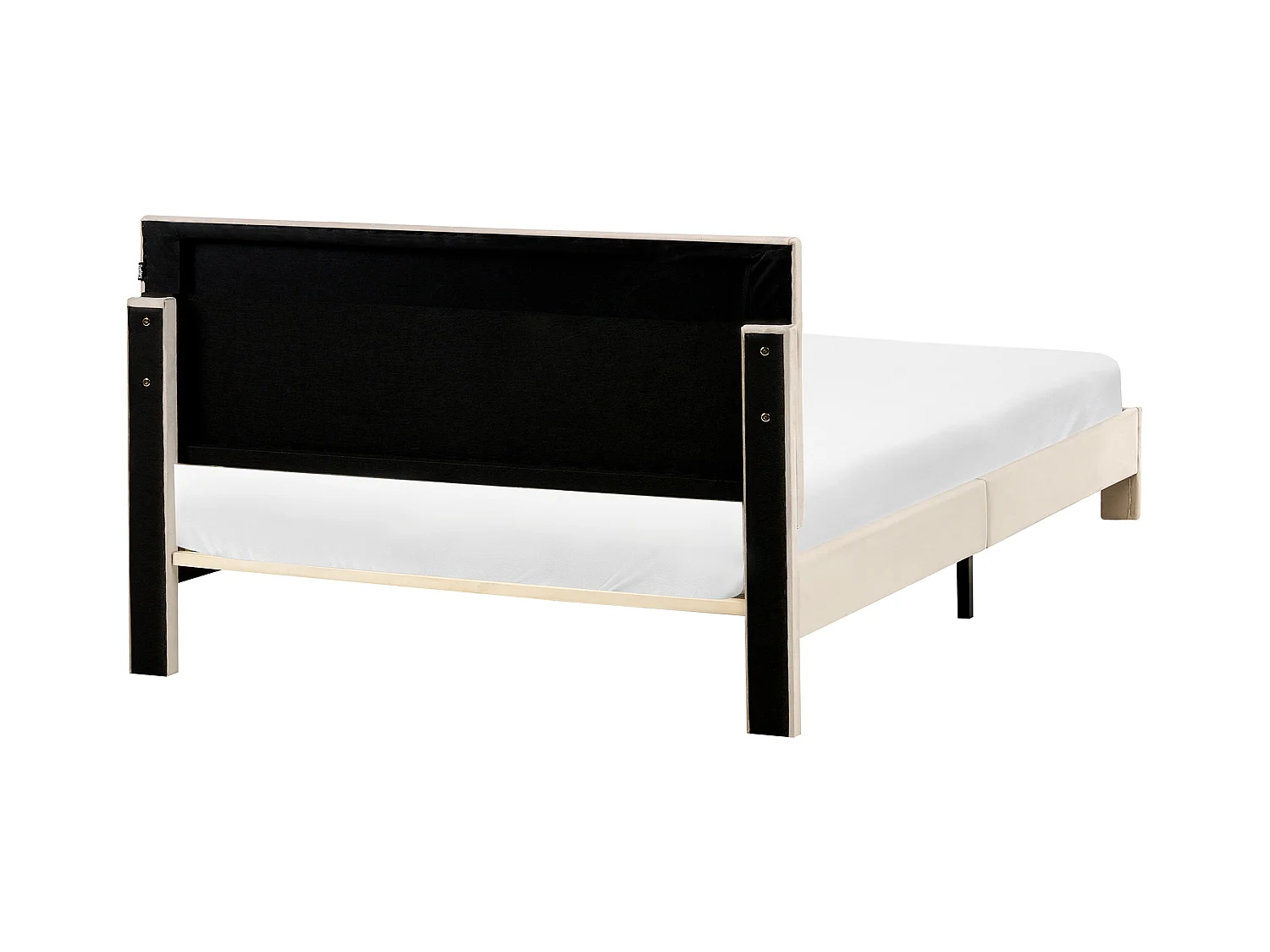 Lit avec tiroirs de rangement Velours LONZAC 140 x 200 cm Beige