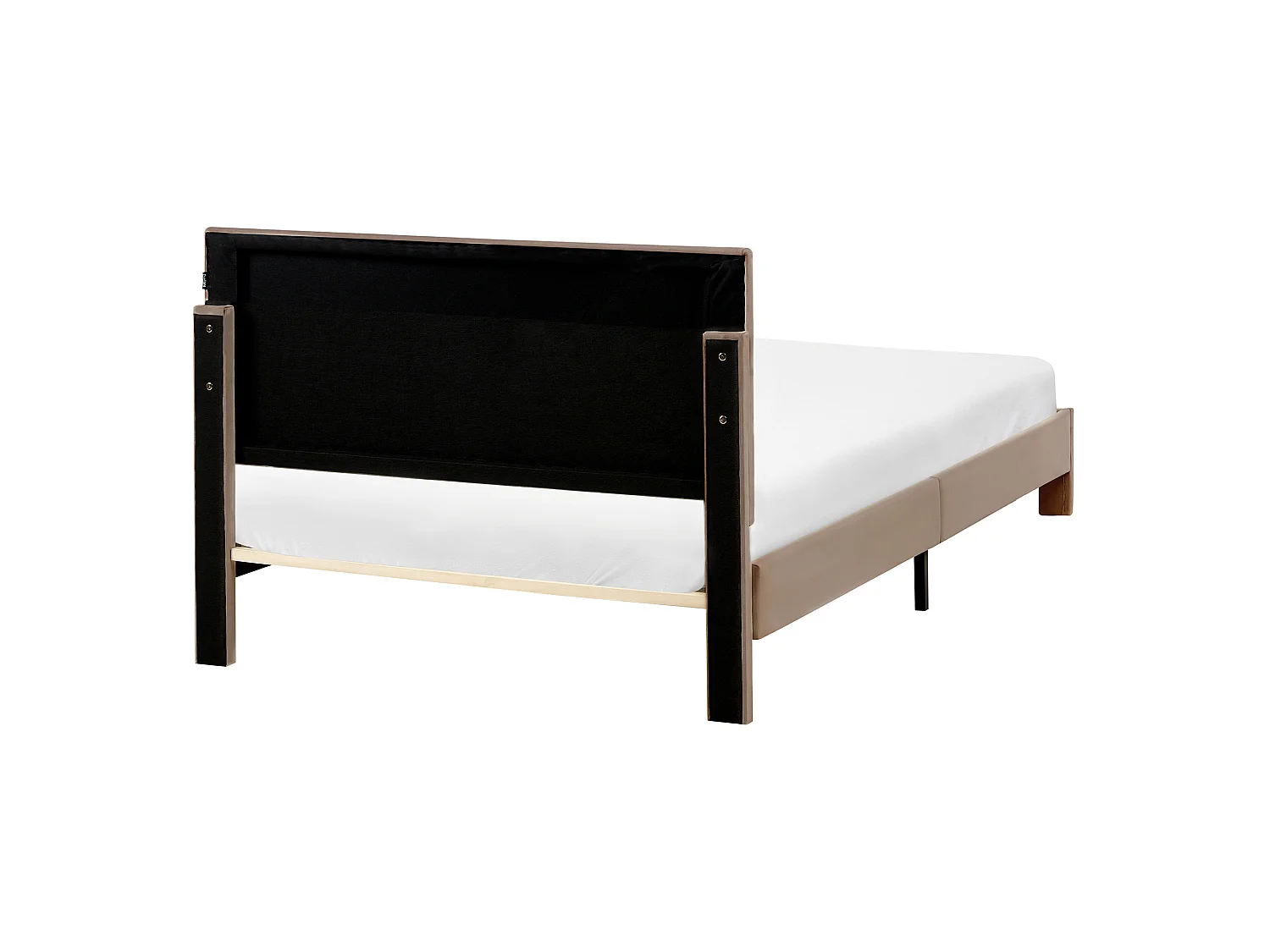 Bed with Storage Drawers LONZAC Velvet Taupe 120 x 200 cm (EU Small Double)