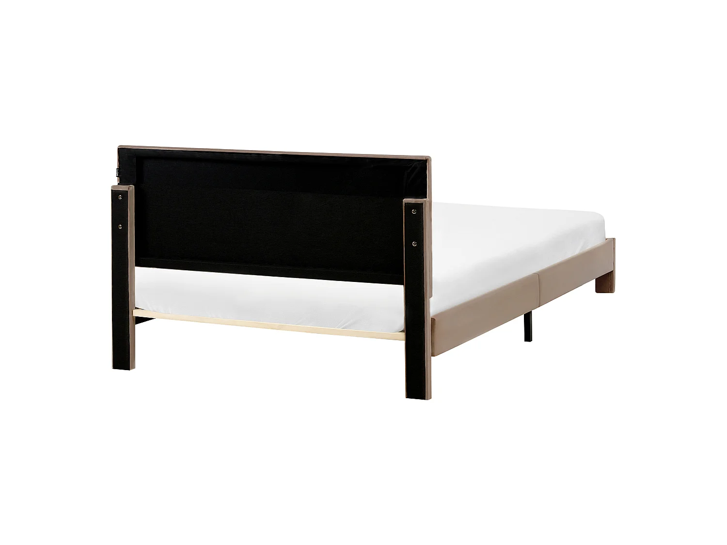 Bed with Storage Drawers LONZAC Velvet Taupe 140 x 200 cm (EU Double)