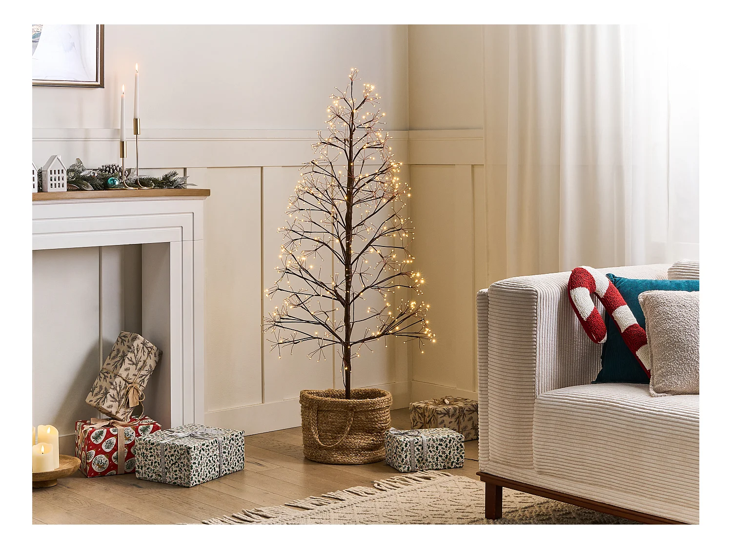 Décoration extérieure LED LONKARI Arbre 150 cm Marron