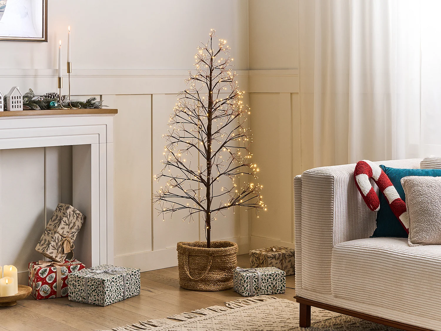 Décoration extérieure LED LONKARI Arbre 150 cm Marron