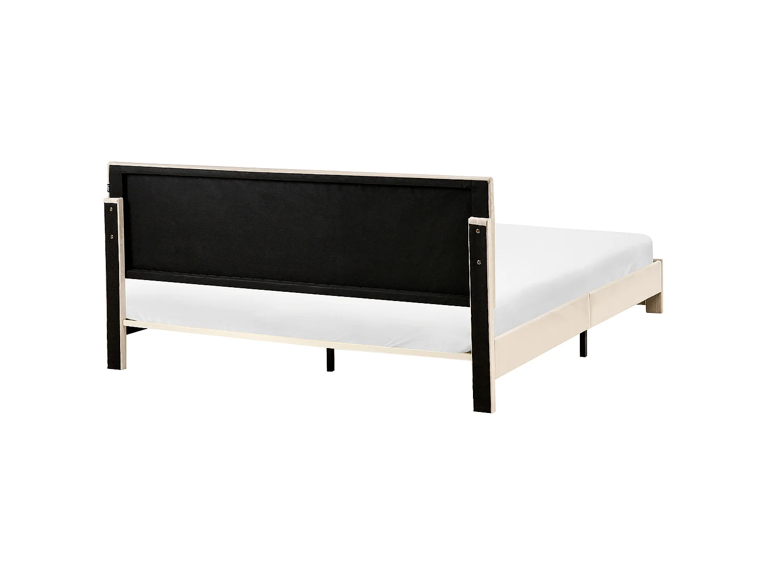 Lit avec tiroirs de rangement LONZAC Velours Beige 180 x 200 cm