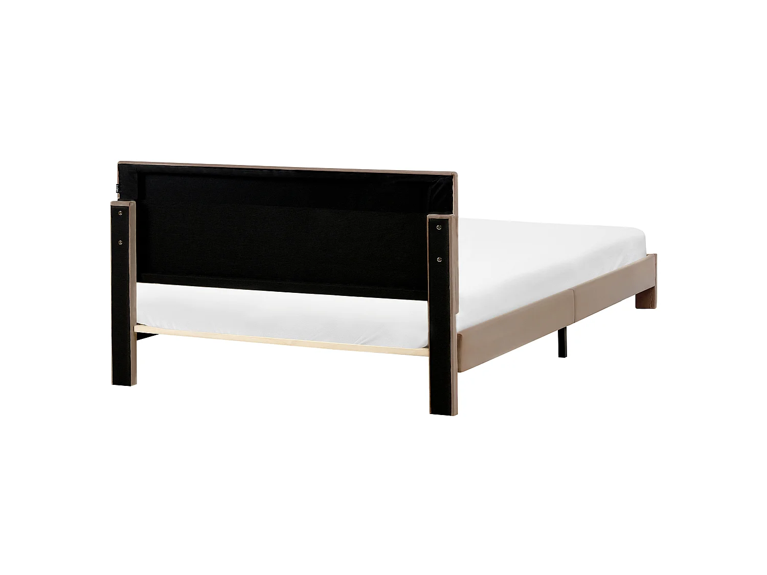 Bed with Storage Drawers LONZAC Velvet Taupe 160 x 200 cm (EU King Size)