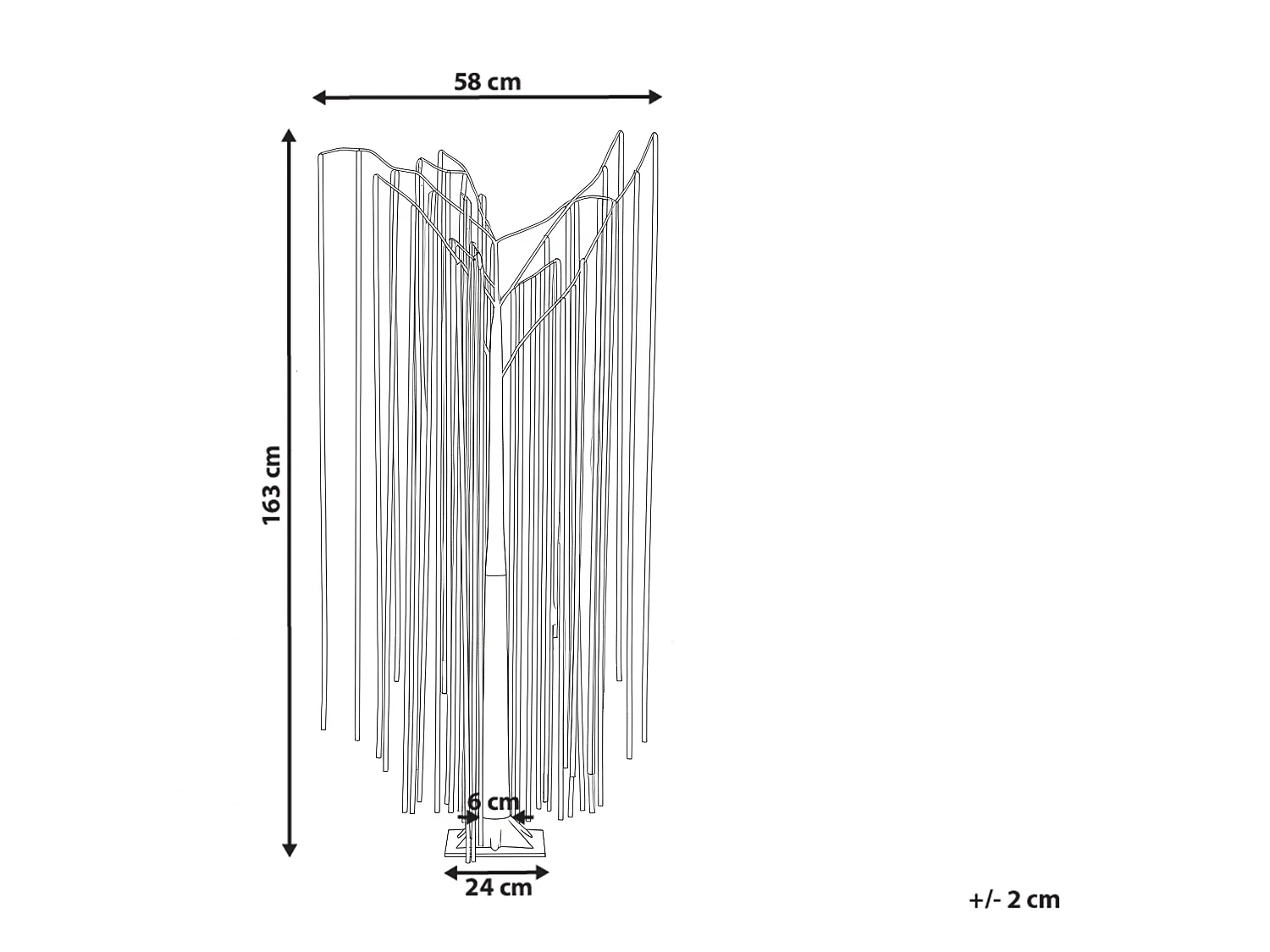 Décoration extérieure LED BOREN 163 cm Arbre Multicolore