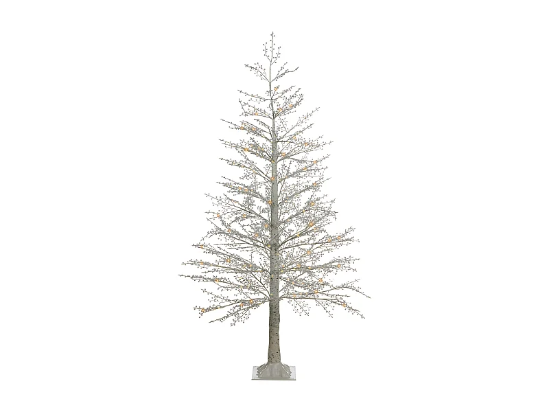 Décoration extérieure LED SUONTEE Arbre de Noël 180 cm Blanc