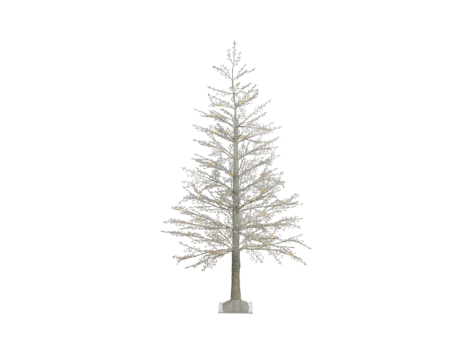 Décoration extérieure LED SUONTEE Arbre de Noël 180 cm Blanc