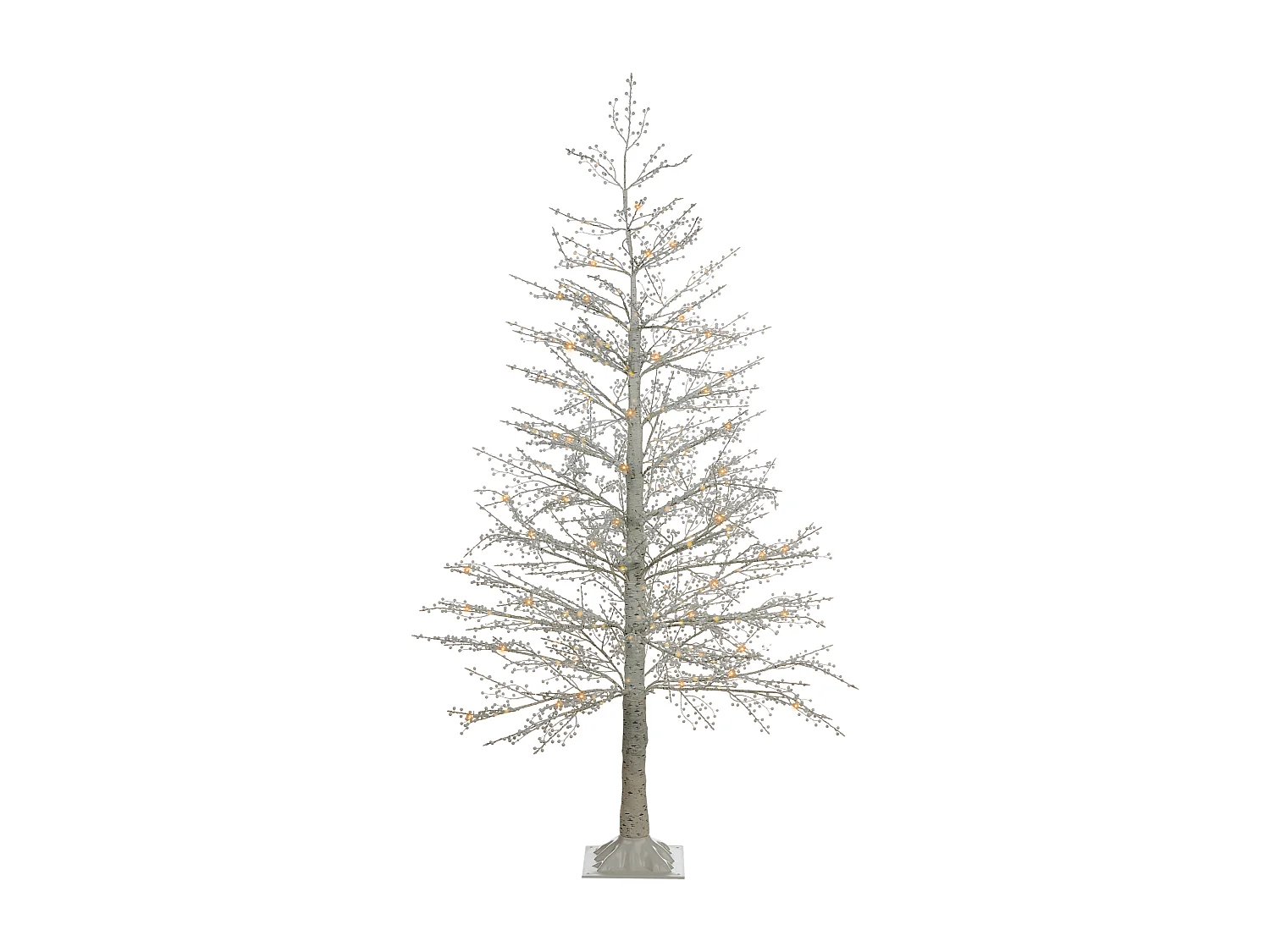 Décoration extérieure LED SUONTEE Arbre de Noël 180 cm Blanc