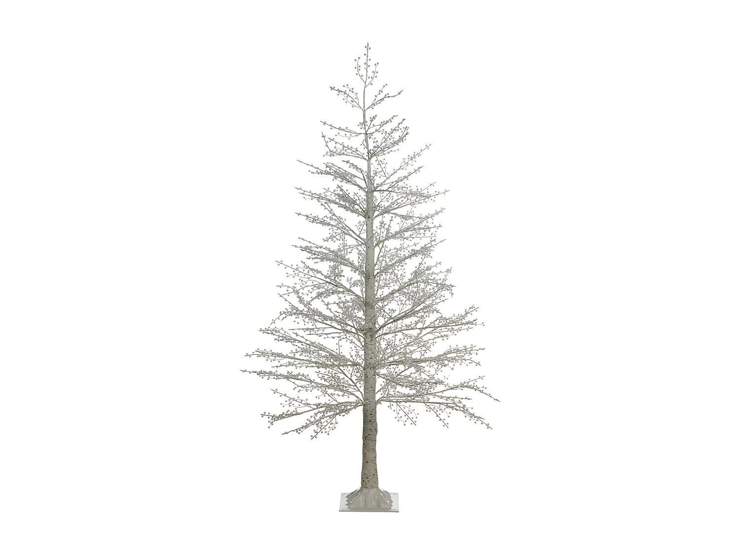 Décoration extérieure LED SUONTEE Arbre de Noël 180 cm Blanc