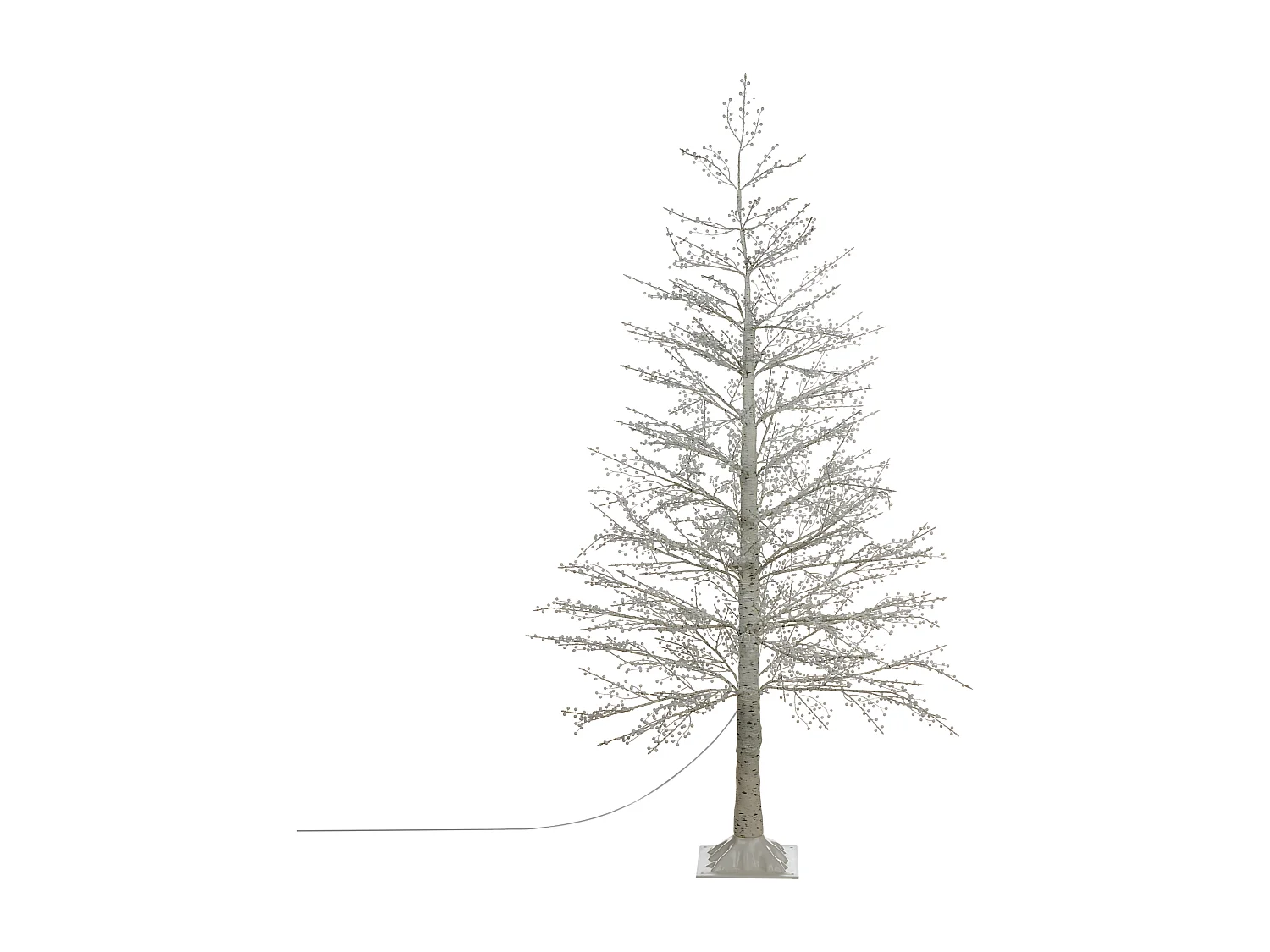 Décoration extérieure LED SUONTEE Arbre de Noël 180 cm Blanc