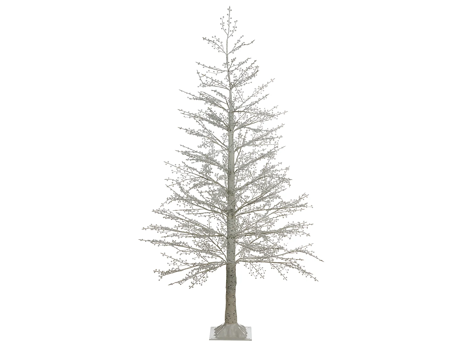 Décoration extérieure LED SUONTEE 180 cm Arbre de Noël Blanc