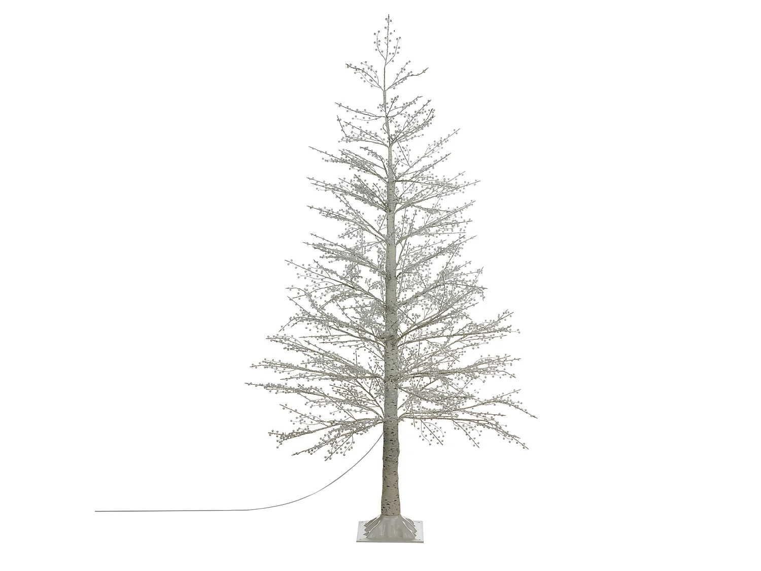 Décoration extérieure LED SUONTEE 180 cm Arbre de Noël Blanc
