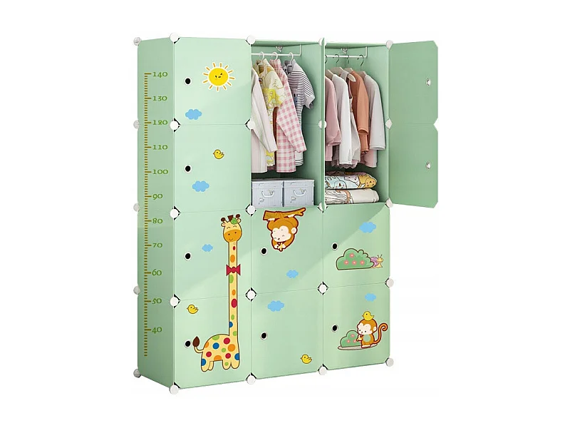 ARMADIO MODULARE GRANDE SCAFFALE PER GIOCATTOLI ARMADIO PER BAMBINI CAPIENTE COLORATO