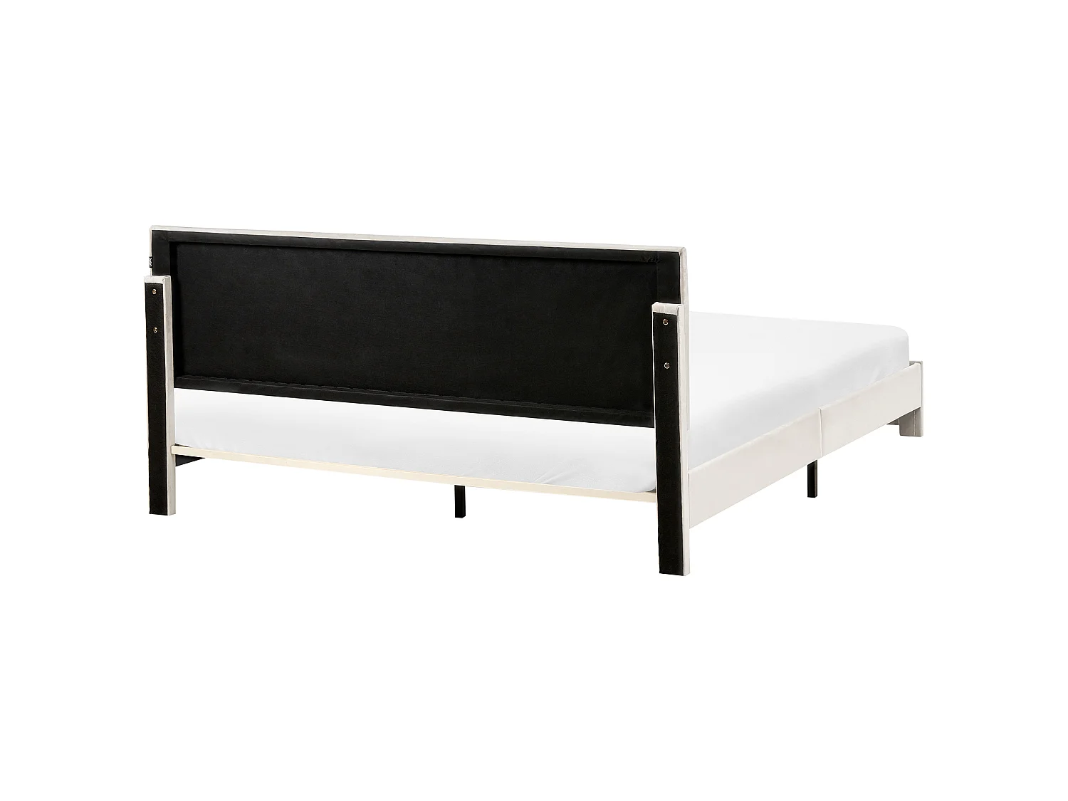 Bed with Storage Drawers LONZAC Velvet Off-White 180 x 200 cm (EU Super King)