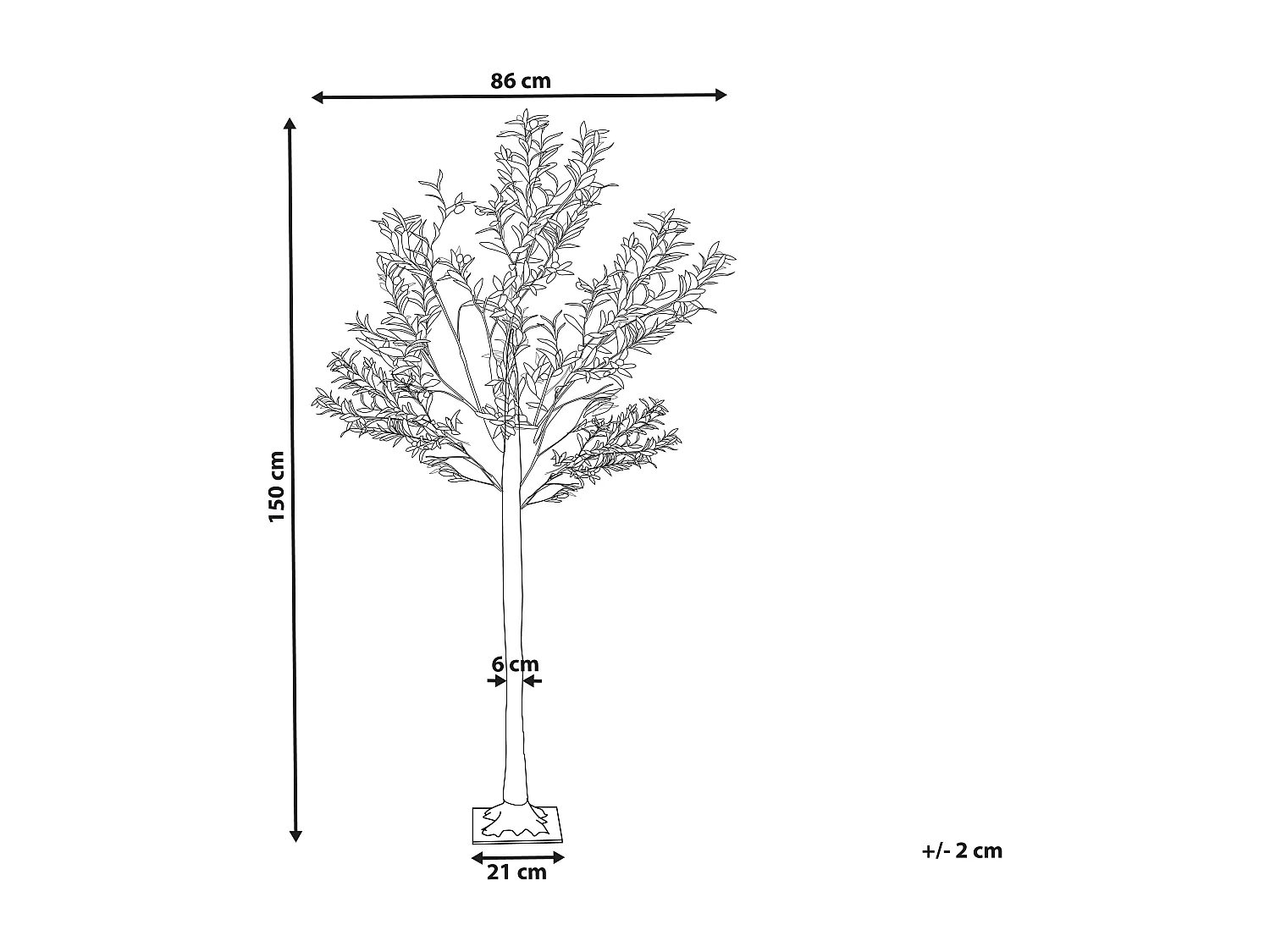 Décoration extérieure LED MELAKKO Arbre 150 cm Vert