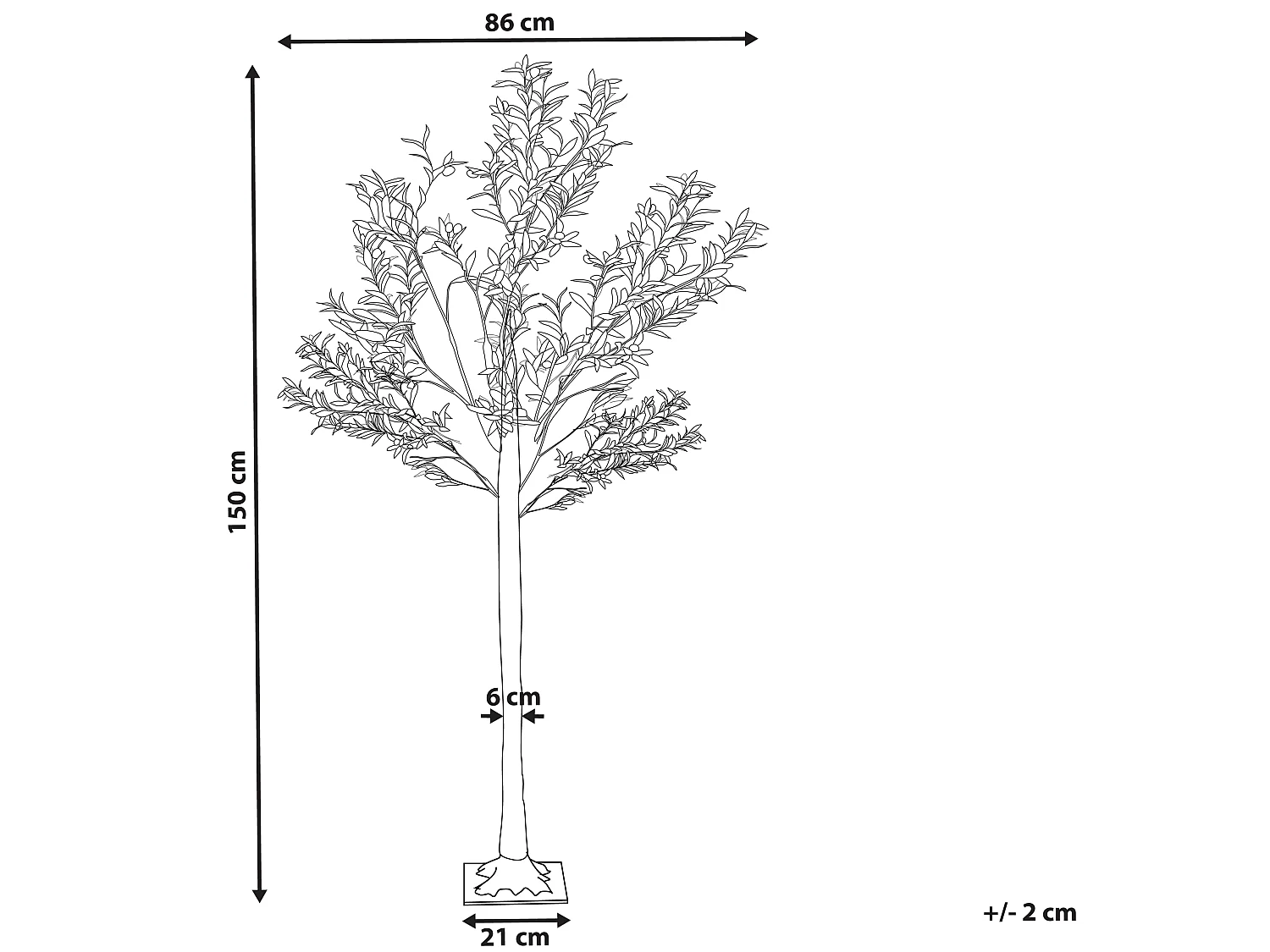 Décoration extérieure LED MELAKKO 150 cm Arbre Vert