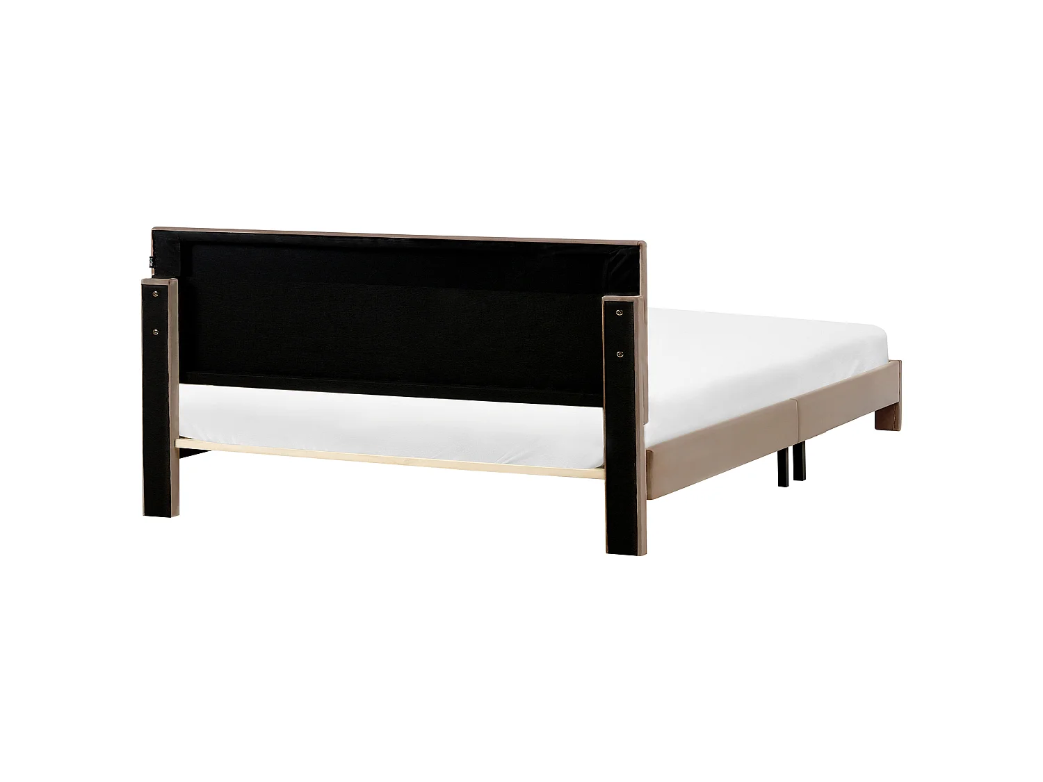 Lit avec tiroirs de rangement LONZAC Velours Taupe 180 x 200 cm