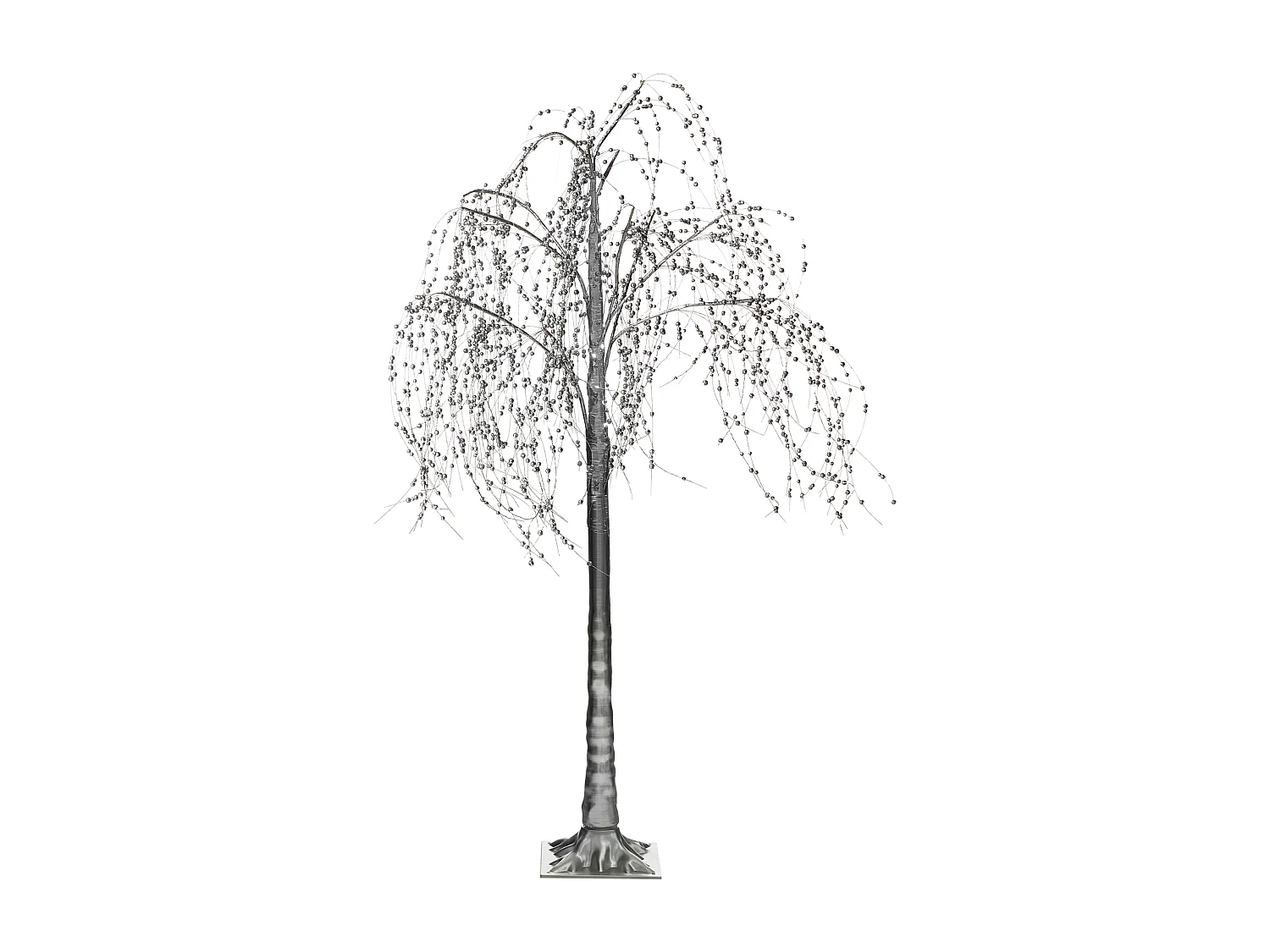 Décoration extérieure LED NILLAKA Arbre 145 cm Argenté