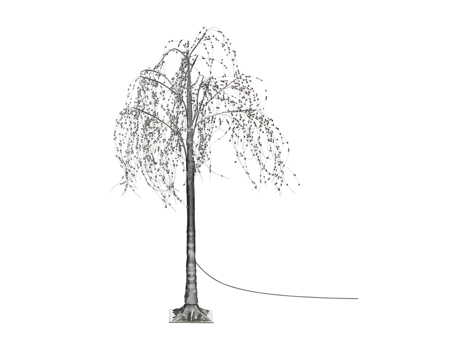 Décoration extérieure LED NILLAKA Arbre 145 cm Argenté