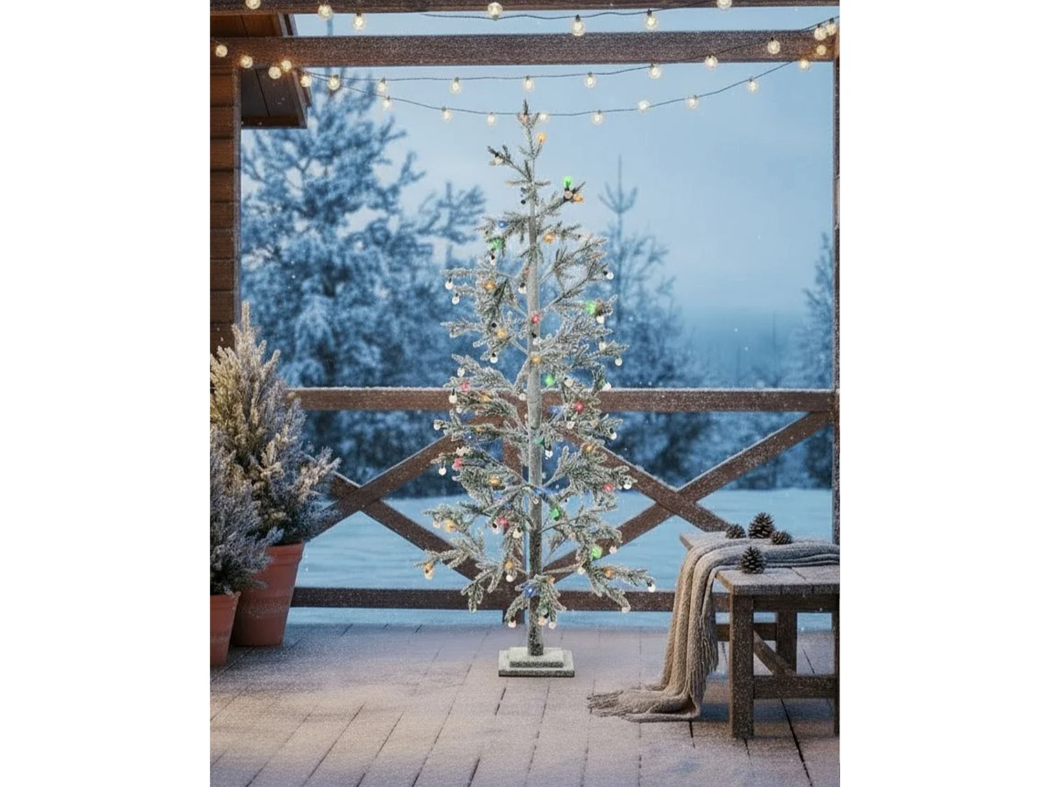 Décoration extérieure LED TORSA 180 cm Arbre Vert