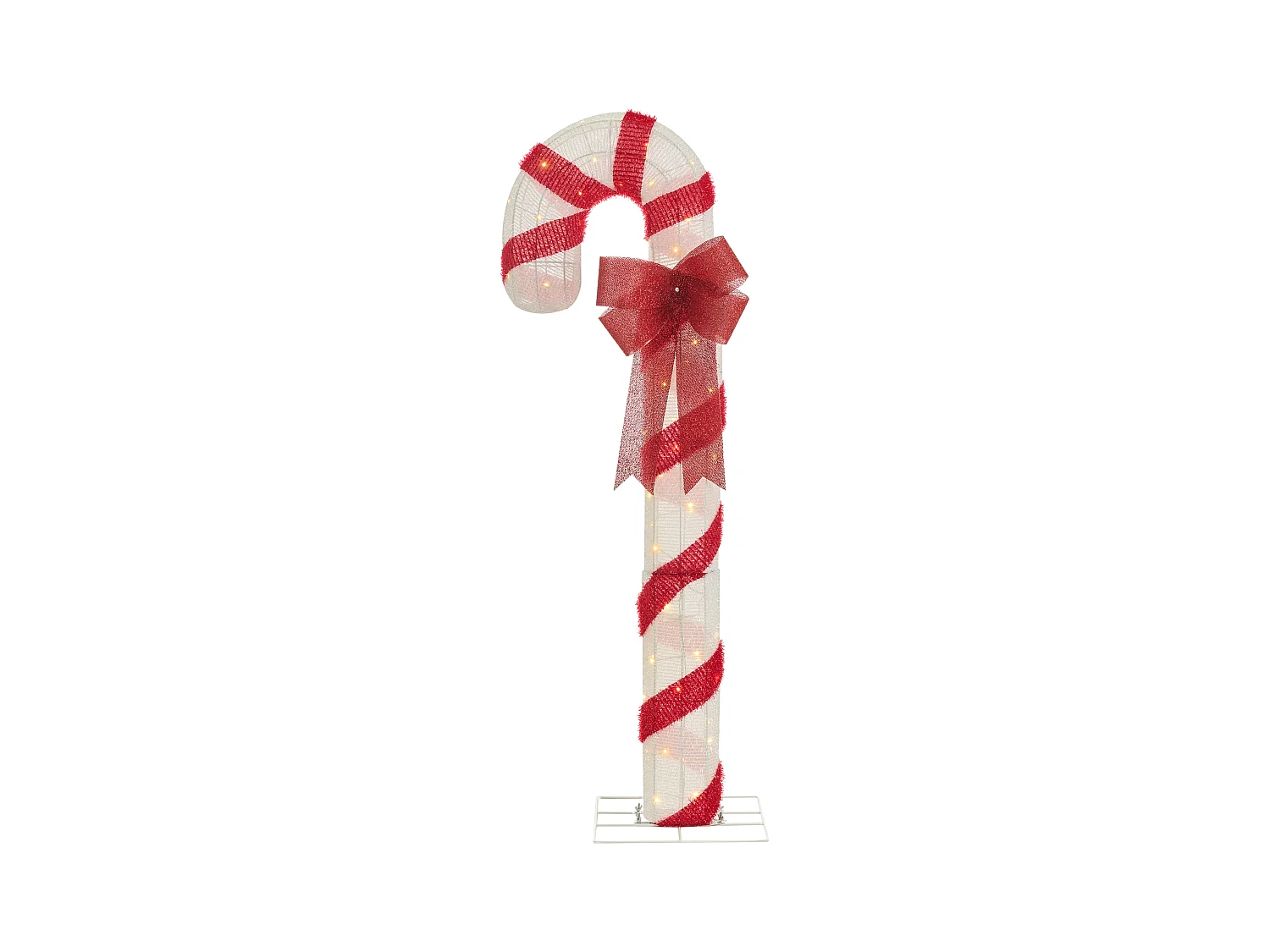 Décoration extérieure LED ALARNI Sucre d'orge 150 cm Rouge