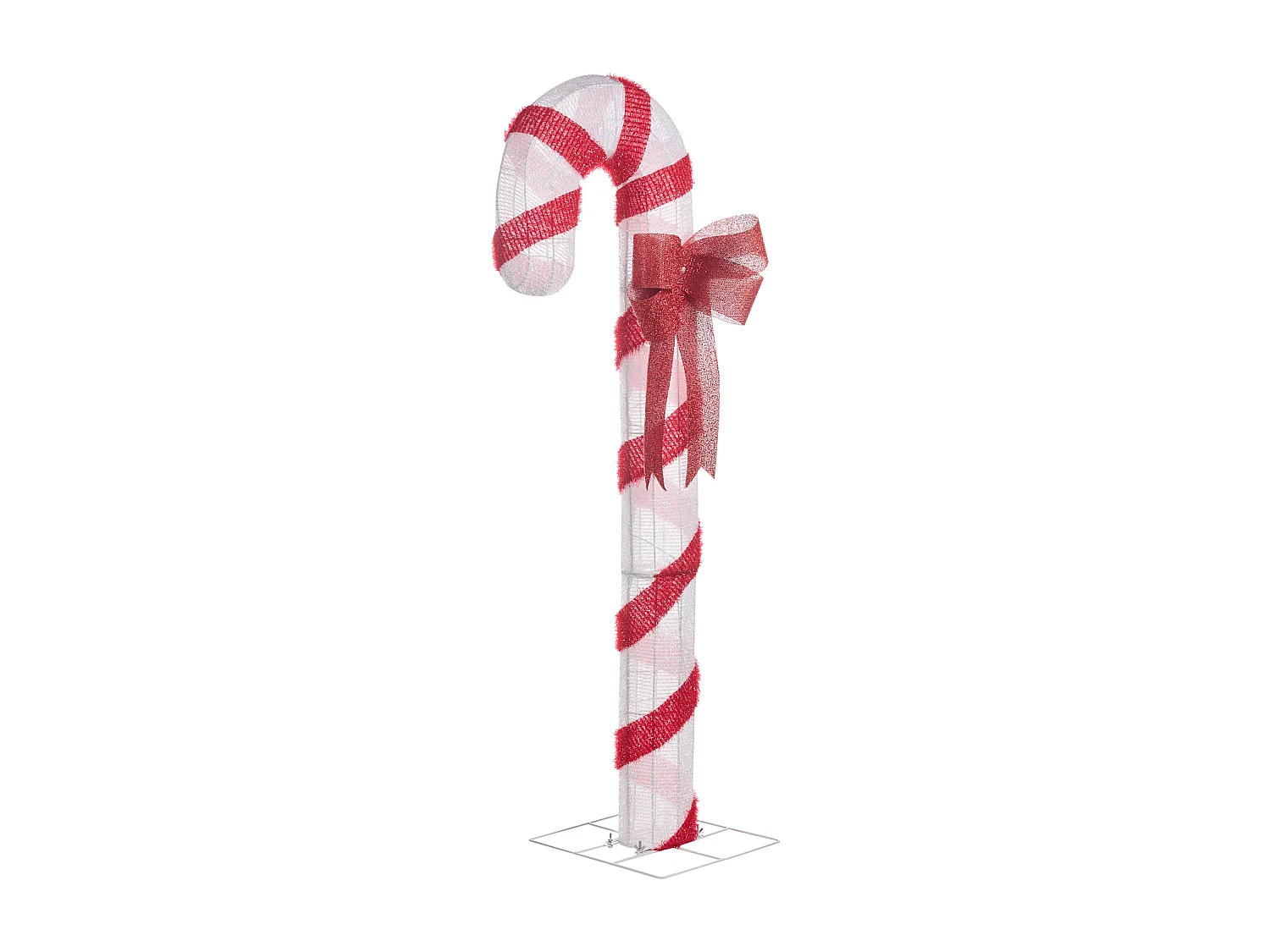 Décoration extérieure LED ALARNI Sucre d'orge 150 cm Rouge