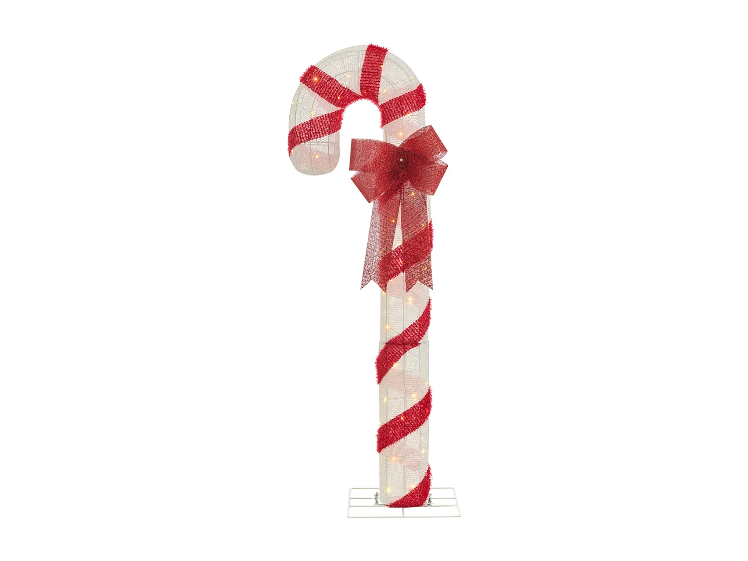 Décoration extérieure LED ALARNI Sucre d'orge 150 cm Rouge