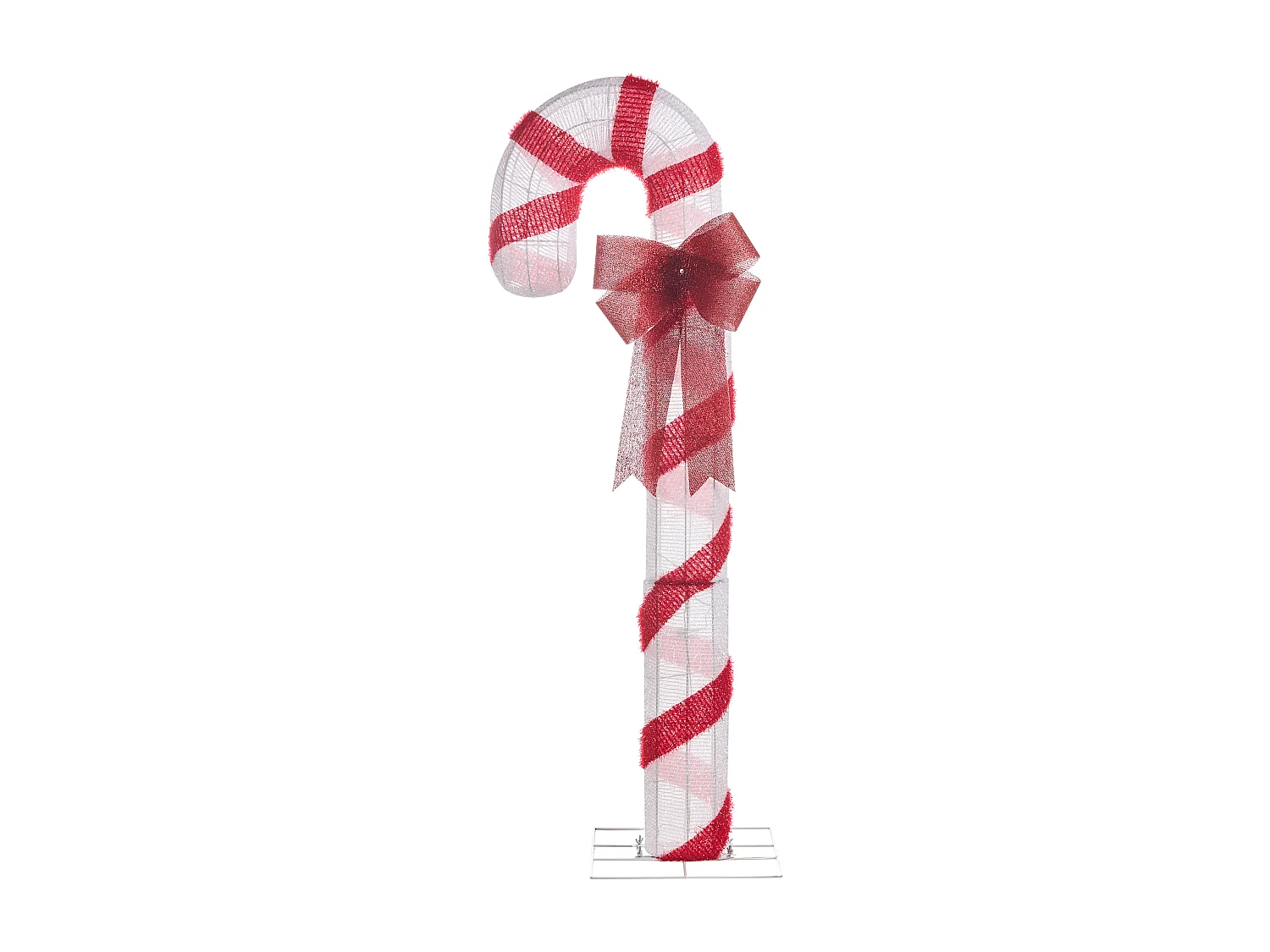 Décoration extérieure LED ALARNI Sucre d'orge 150 cm Rouge