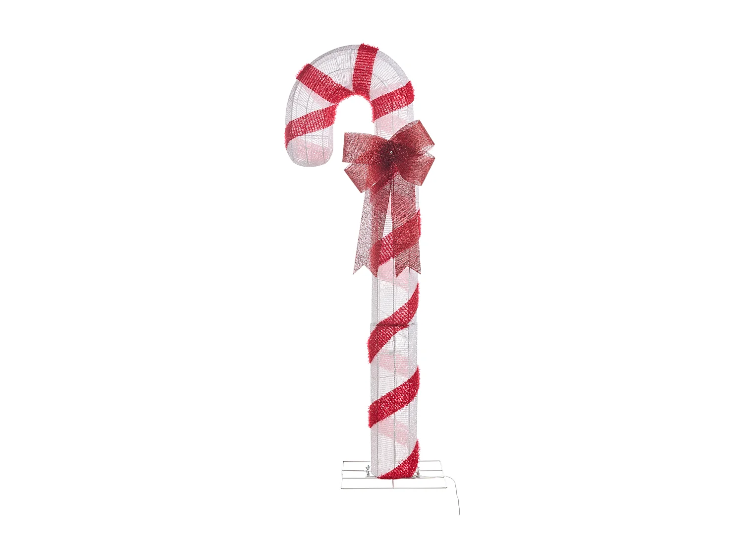 Décoration extérieure LED ALARNI Sucre d'orge 150 cm Rouge