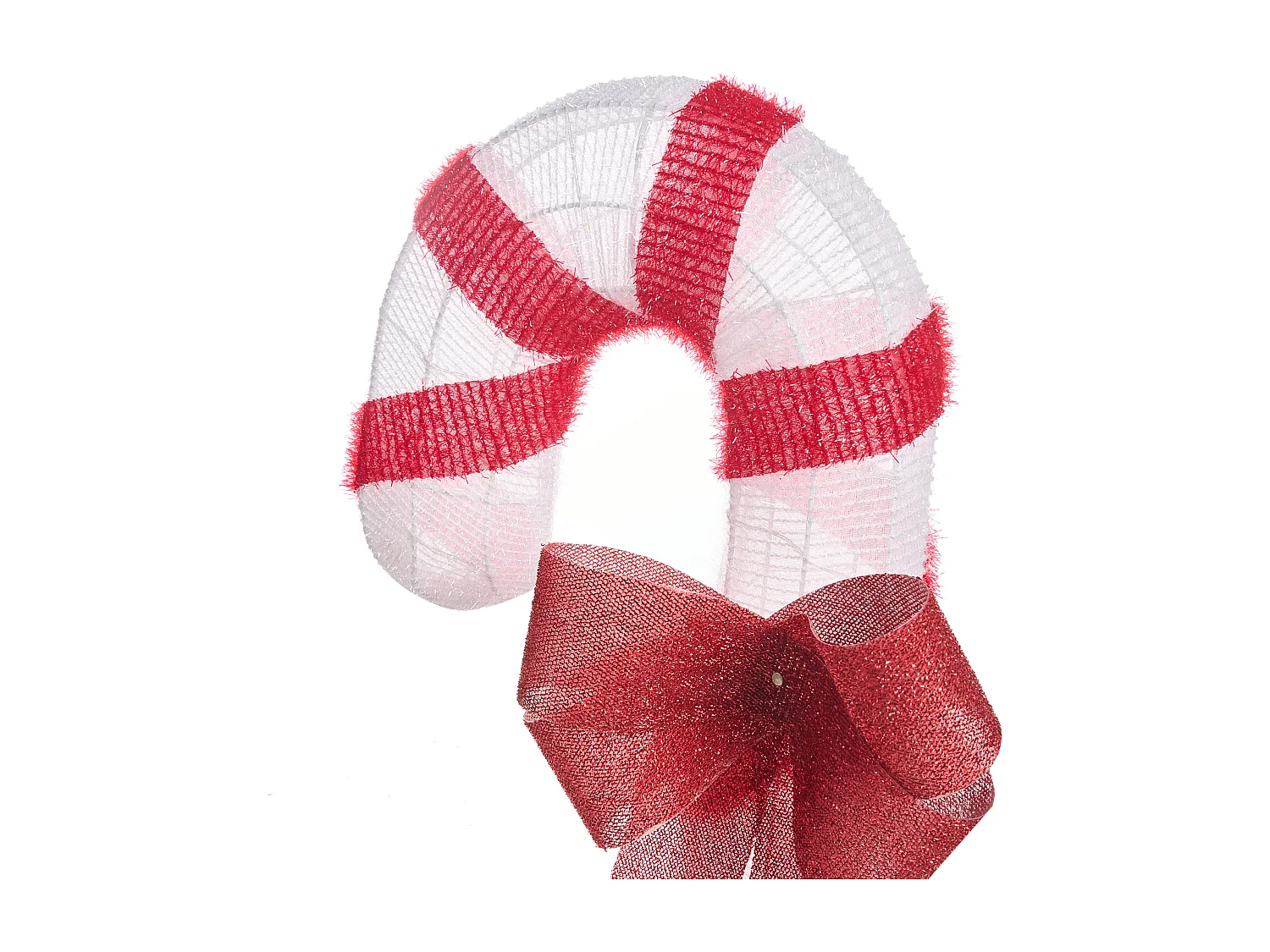 Décoration extérieure LED ALARNI Sucre d'orge 150 cm Rouge