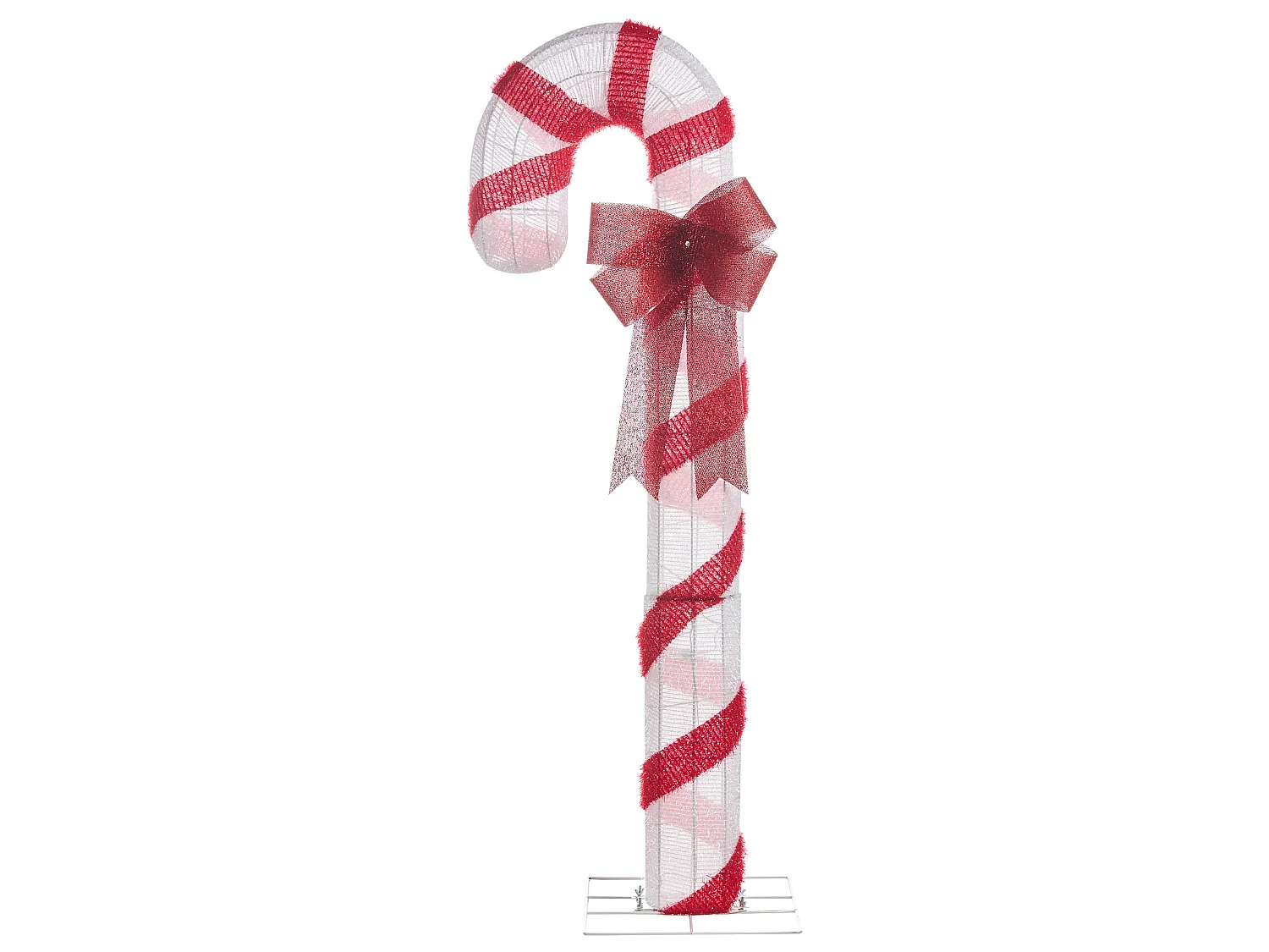 Décoration extérieure LED ALARNI 150 cm Sucre d'orge Rouge