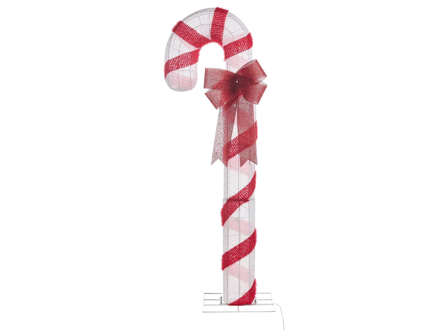 Décoration extérieure LED ALARNI 150 cm Sucre d'orge Rouge