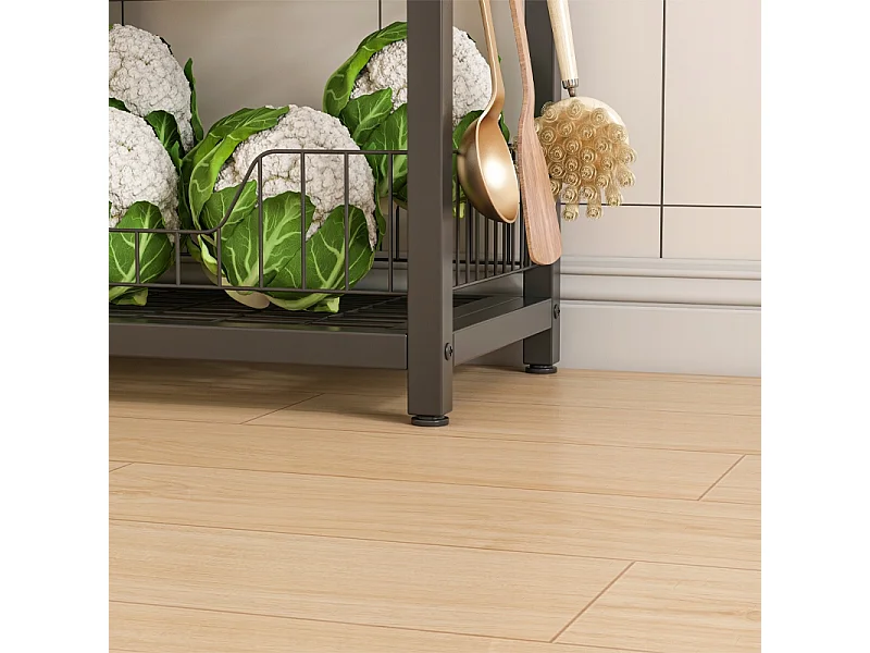 Regał szafka kuchenna ciemny brąz industrialny drewno retro wyspa półka