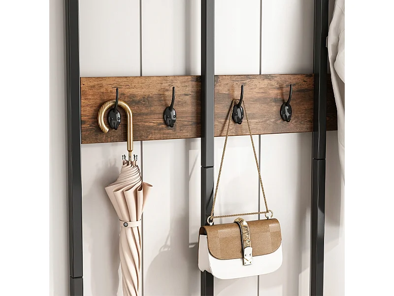 INDUSTRIELLER KLEIDERSTÄNDER FÜR KLEIDUNG UND SCHUHE LOFT-STÄNDER GARDEROBE SCHRANK SITZ