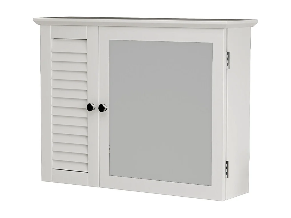 HÄNGESCHRANK MIT SPIEGEL BADEZIMMER TÜREN WANDREGALE SKANDINAVISCH 65 CM