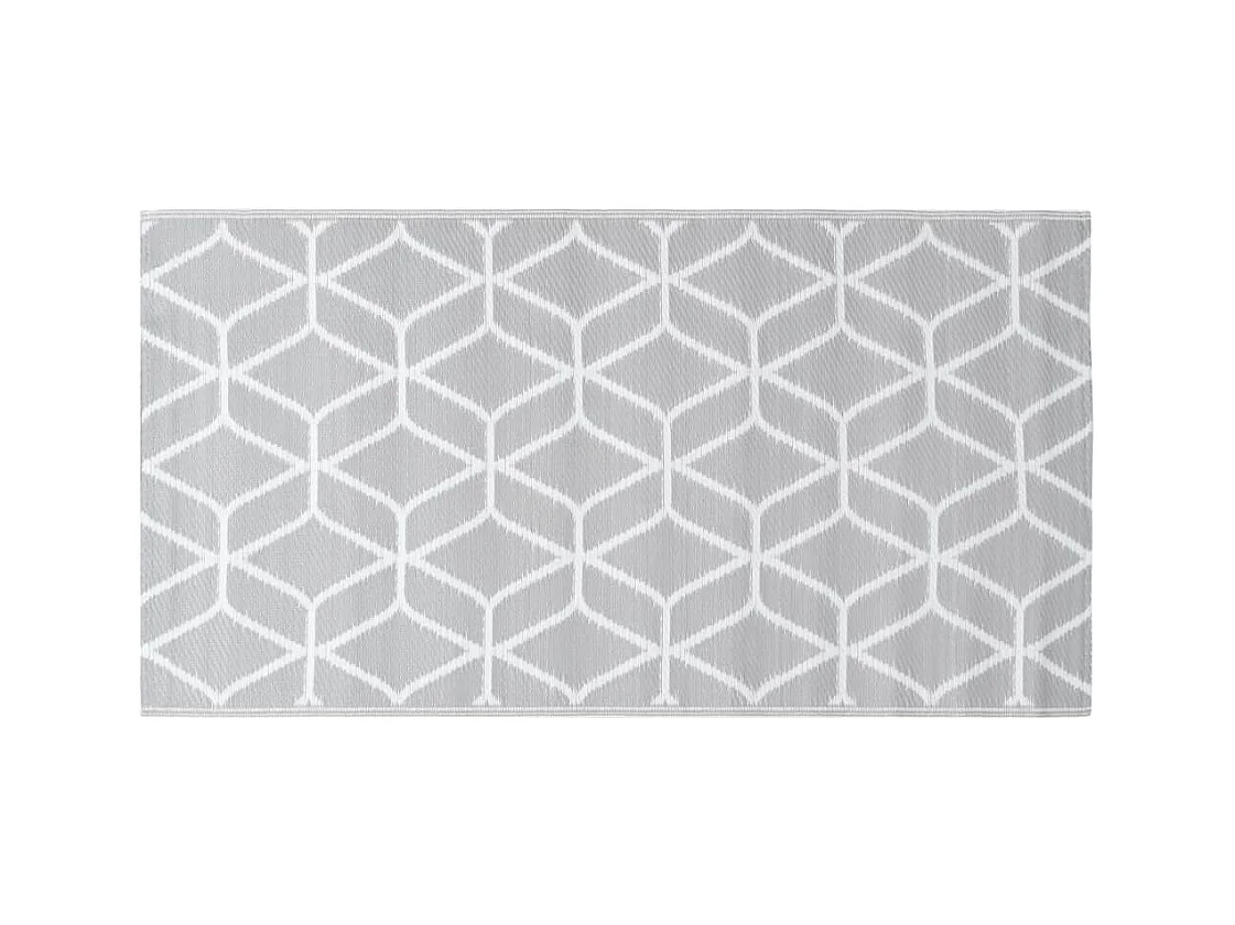 Tapete de Exterior ARAKIL 80x150 cm Cinzento para Jardim e Varanda
