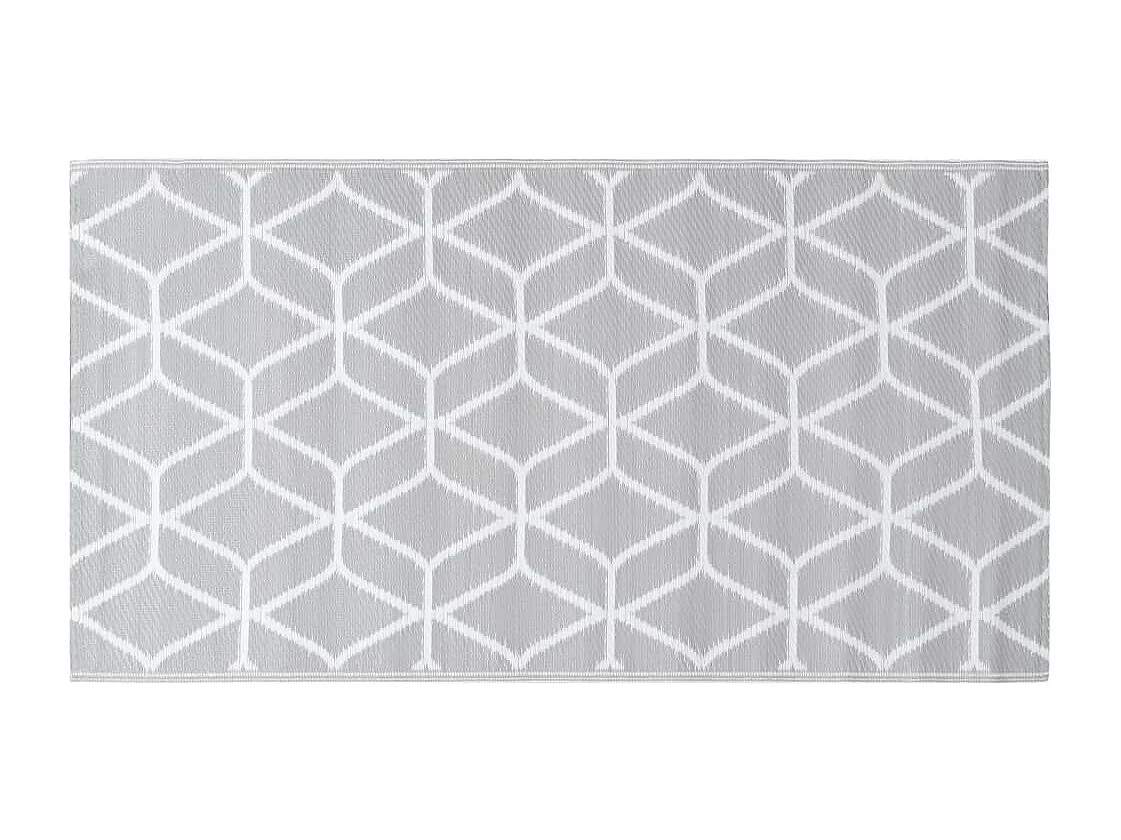 Tapete de Exterior ARAKIL 80x150 cm Cinzento para Jardim e Varanda