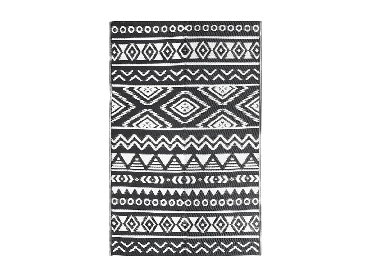 Tapis d extérieur Noir 120x180 cm PP