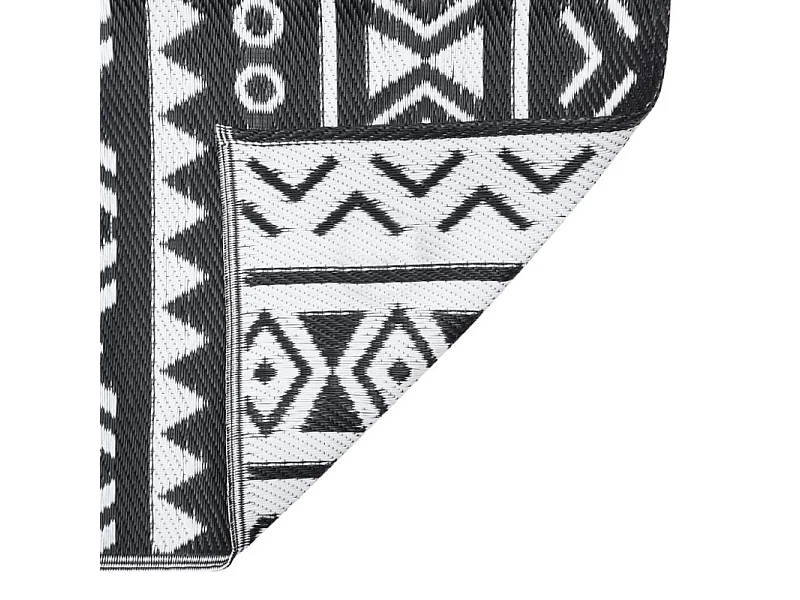 Tapis d extérieur Noir 120x180 cm PP