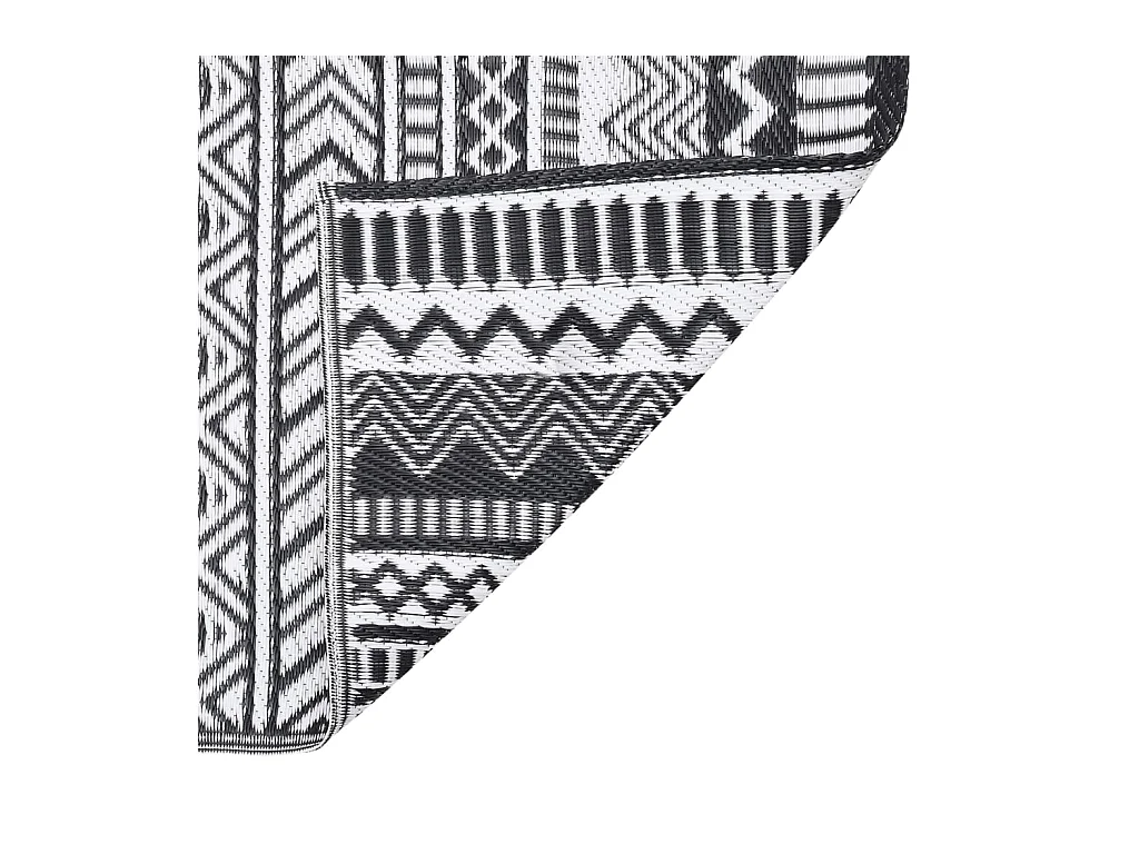 vidaXL Tapis d'extérieur Noir 120x180 cm PP