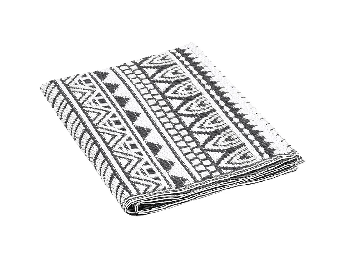 vidaXL Tapis d'extérieur Noir 120x180 cm PP