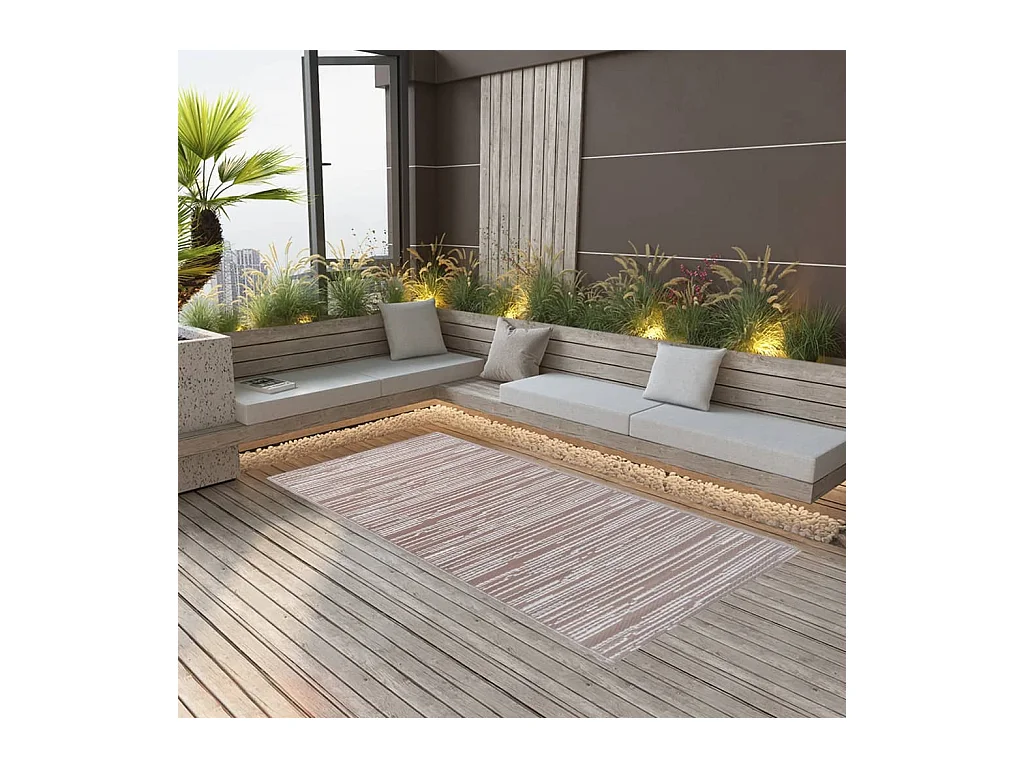 vidaXL Tapis d'extérieur Marron 120x180 cm PP