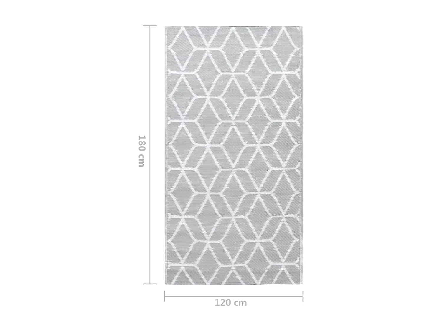 Tapete de Exterior ARAKIL 120x180 cm em Cinza - Conforto e Estilo para Seu Espaço ao Ar Livre