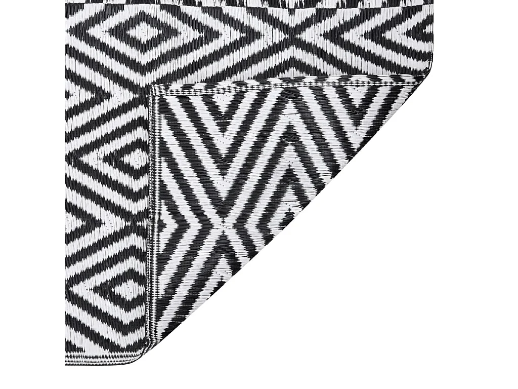 vidaXL Tapis d'extérieur Noir 80x250 cm PP